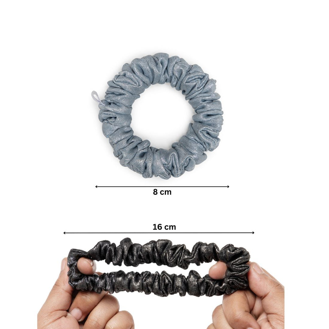 Shiny Satin Scrunchies Set – Soft, Durable & Stylish Hair Ties (6 Colors)