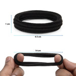 Load image into Gallery viewer, Radhu &amp; Kabby Black Hair Ties Set | No-Damage Elastic Rubber Bands for Women &amp; Girls
