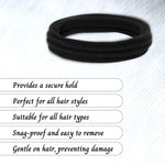 Load image into Gallery viewer, Radhu &amp; Kabby Black Hair Ties Set | No-Damage Elastic Rubber Bands for Women &amp; Girls