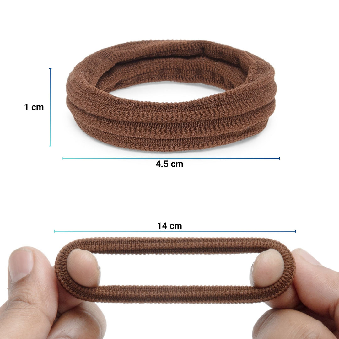 Radhu & Kabby Premium Hair Ties | Set of 20 Black & Brown | Gentle Grip, Long-Lasting & Suitable for All Hair Types