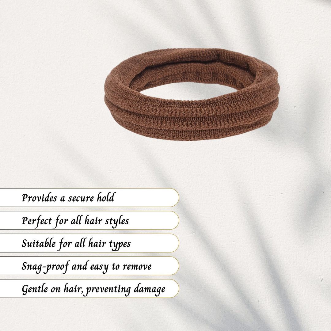 Radhu & Kabby Premium Hair Ties | Set of 20 Black & Brown | Gentle Grip, Long-Lasting & Suitable for All Hair Types