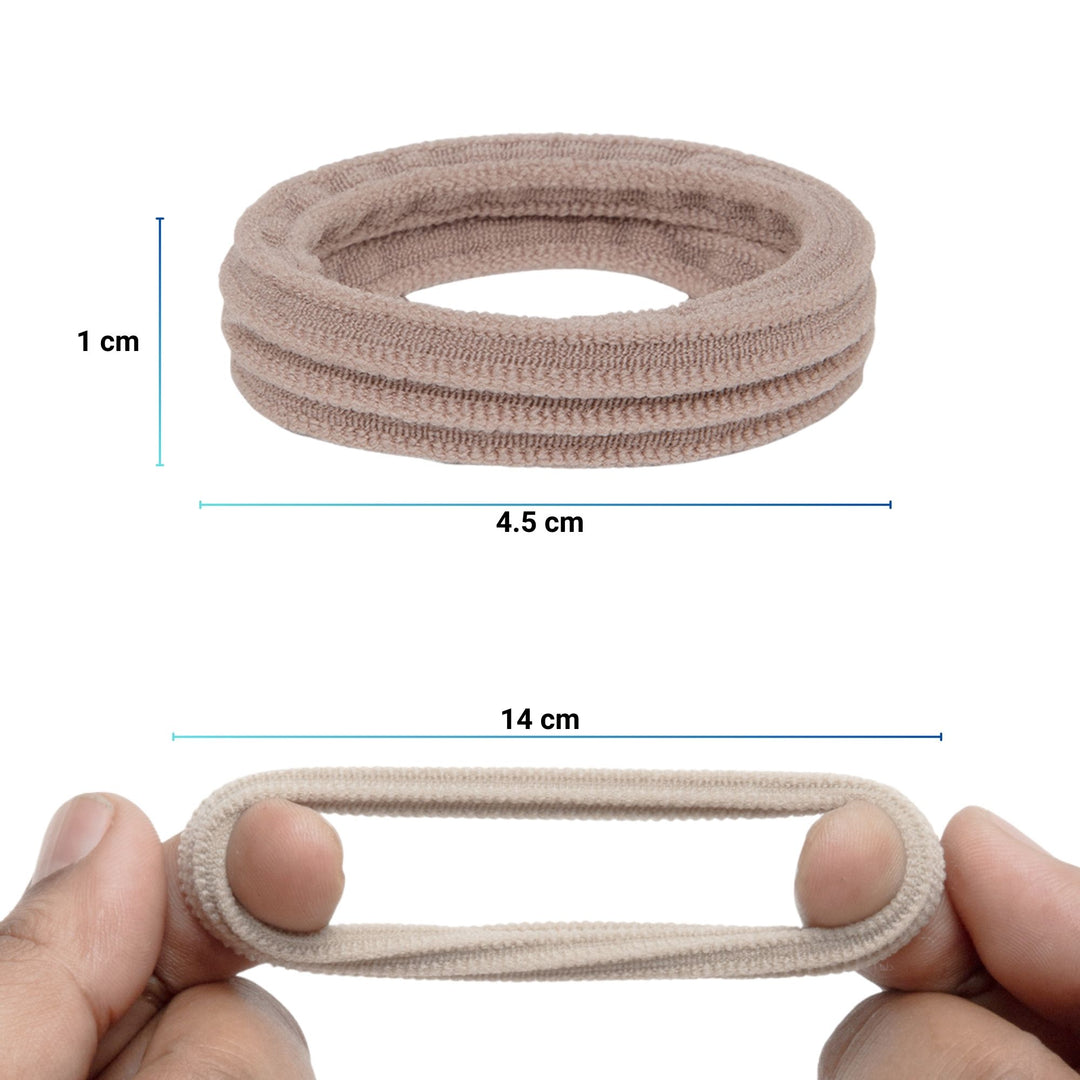 Radhu & Kabby Premium Hair Rubber Bands | Pack of 20 Neutral Shades | Gentle & Stretchable