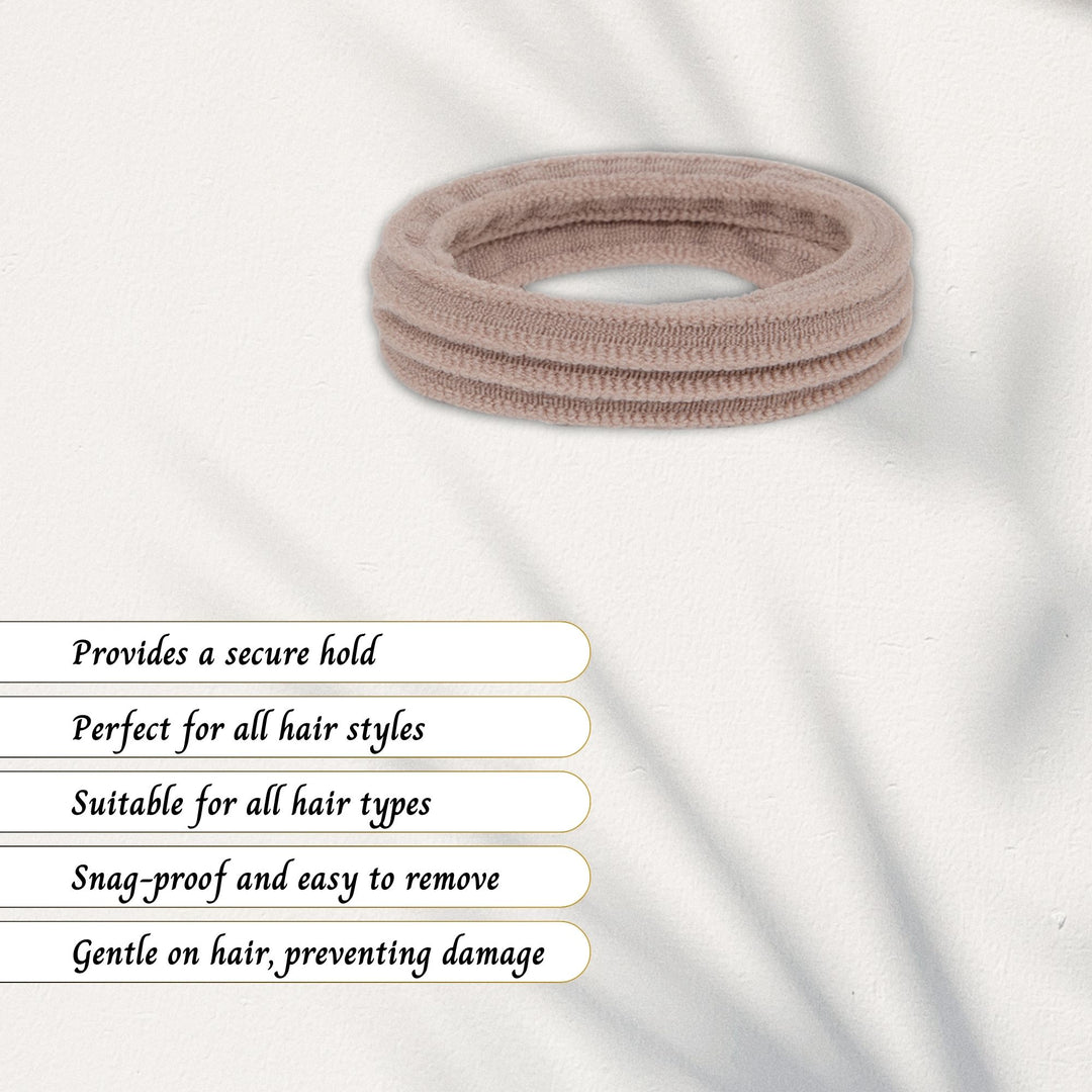 Radhu & Kabby Premium Hair Rubber Bands | Pack of 20 Neutral Shades | Gentle & Stretchable