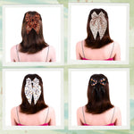 Load image into Gallery viewer, Radhu &amp; Kabby Halloween Hair Bows | Satin &amp; Ribbon Hair Accessories for Girls/Women | Pack of 4 Pumpkin, Ghost, Bat &amp; Spider Web Designs