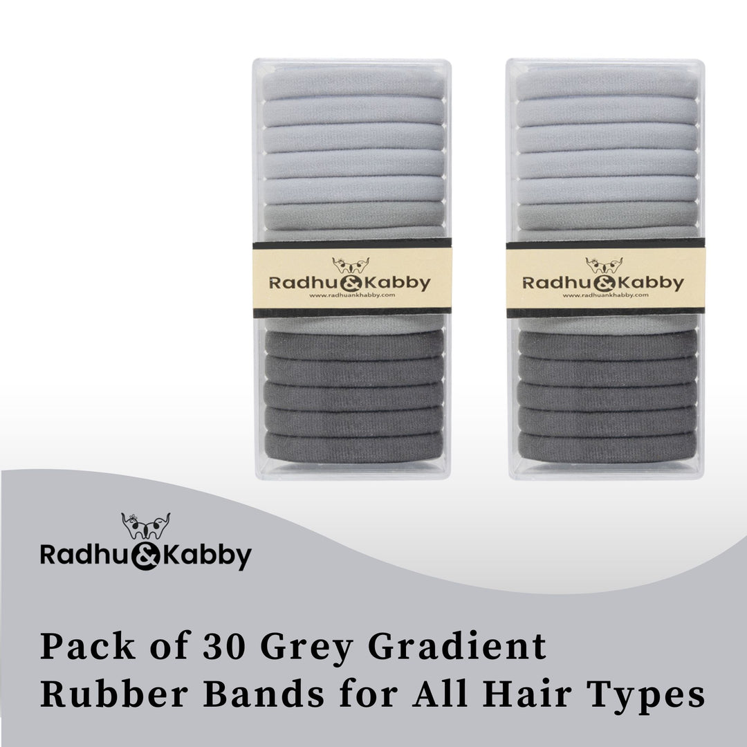 Radhu & Kabby Rubber Bands for Women & Girls | Strong Ponytail Holders for Thick & Thin Hair | Everyday Hair Accessories
