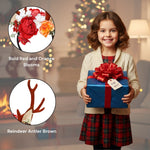 Load image into Gallery viewer, Radhu &amp; Kabby Floral Antler Headband | Reindeer Hairband with Red, White &amp; Orange Flowers | Perfect for Christmas, Parties, Photoshoots &amp; Cosplay