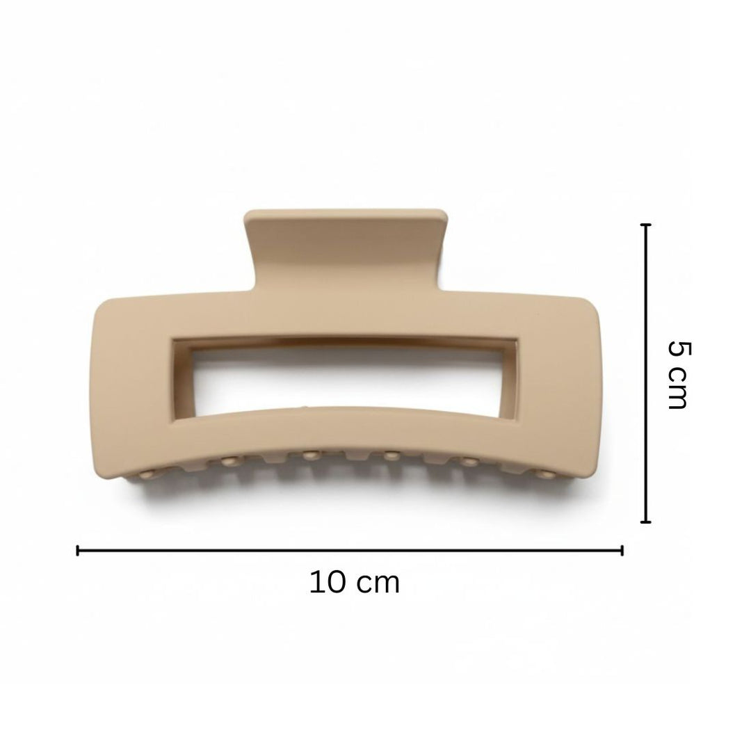 Radhu & Kabby Matte Rectangular Hair Claw Clip for Women/Girls | Set of 4 Minimal Everyday Hair Accessory