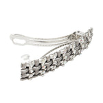 Load image into Gallery viewer, Elegant Metal Barrette Hair Clip - Silver Tone with Rhinestone Details 1 Piece
