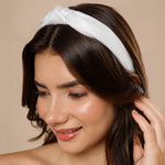 Load image into Gallery viewer, Radhu &amp; Kabby Set of 3 Neutral Shade Knot Hairbands | Stylish Headbands for Women/Girls
