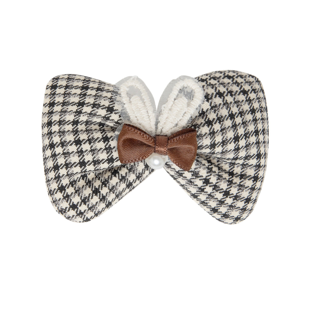 Radhu & Kabby Layered Bow Hair Clips for Girls & Women | Set of 3 Bows in Neutral Shades for Party & Daily Wear