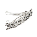 Load image into Gallery viewer, Radhu &amp; Kabby Silver Barrette Hair Clip For Girls/Women | Set of 1 Metal Hair Barrette | Vintage Style with Stone Accents