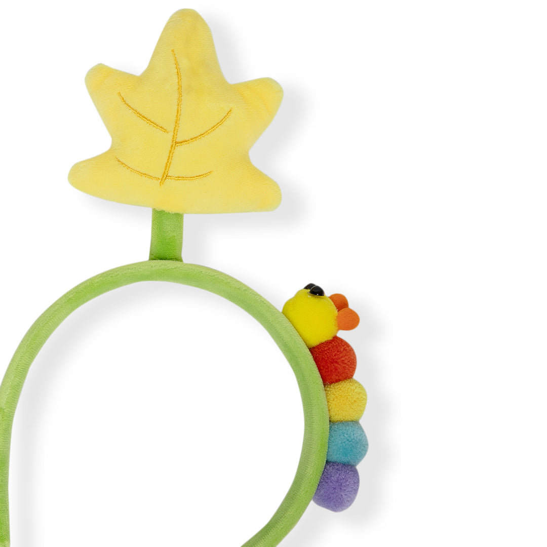 Hairband for Kids - Plush Caterpillar & Yellow Leaf Design 1 Piece