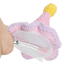 Load image into Gallery viewer, Radhu &amp; Kabby Set of 1 Handmade Crochet Pink Hat Tic-Tac Hair Clip for Girls/Women
