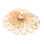 Load image into Gallery viewer, Radhu &amp; Kabby Fascinator Hat for Girls/Women | Brown Hat with Alligator Clips &amp; Headband | Hair Accessory for Weddings, Parties &amp; Special Occasions