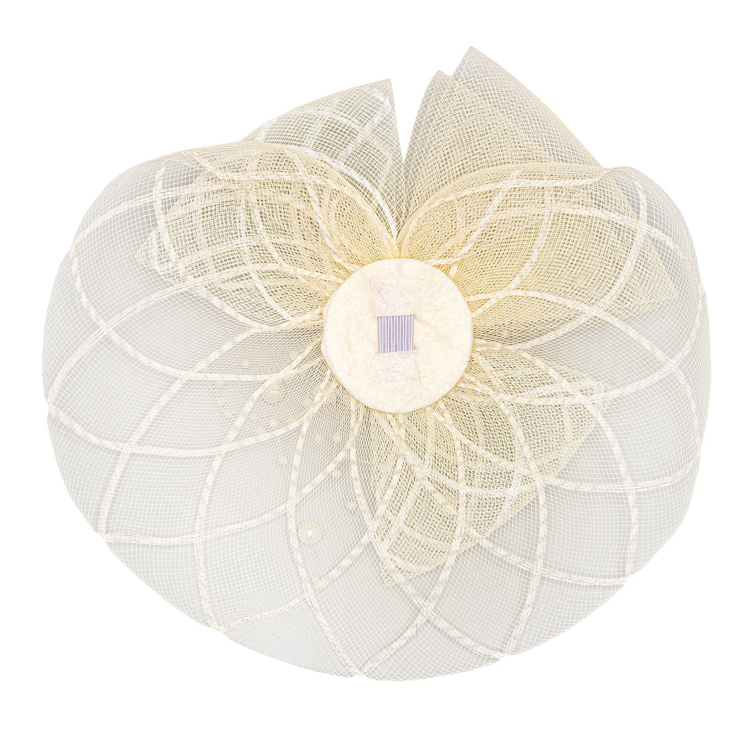 Radhu & Kabby Stylish Fascinator Hat for Girls/Women | Mesh & Pearl Detailing | For Special Events