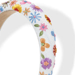 Load image into Gallery viewer, Radhu &amp; Kabby Classy White Hairband Adorned with Floral Embroidery for Girls/Women
