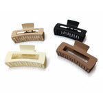 Load image into Gallery viewer, Radhu &amp; Kabby Matte Rectangular Hair Claw Clip for Women/Girls | Set of 4 Minimal Everyday Hair Accessory
