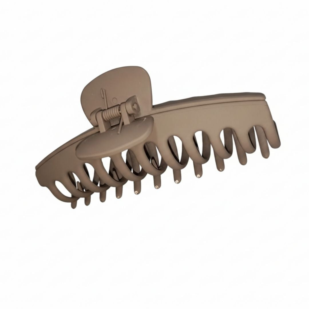 Radhu & Kabby Matte Hair Claw Clip Set of 4 | Wide Tooth Strong Hold | Neutral Shades for Women