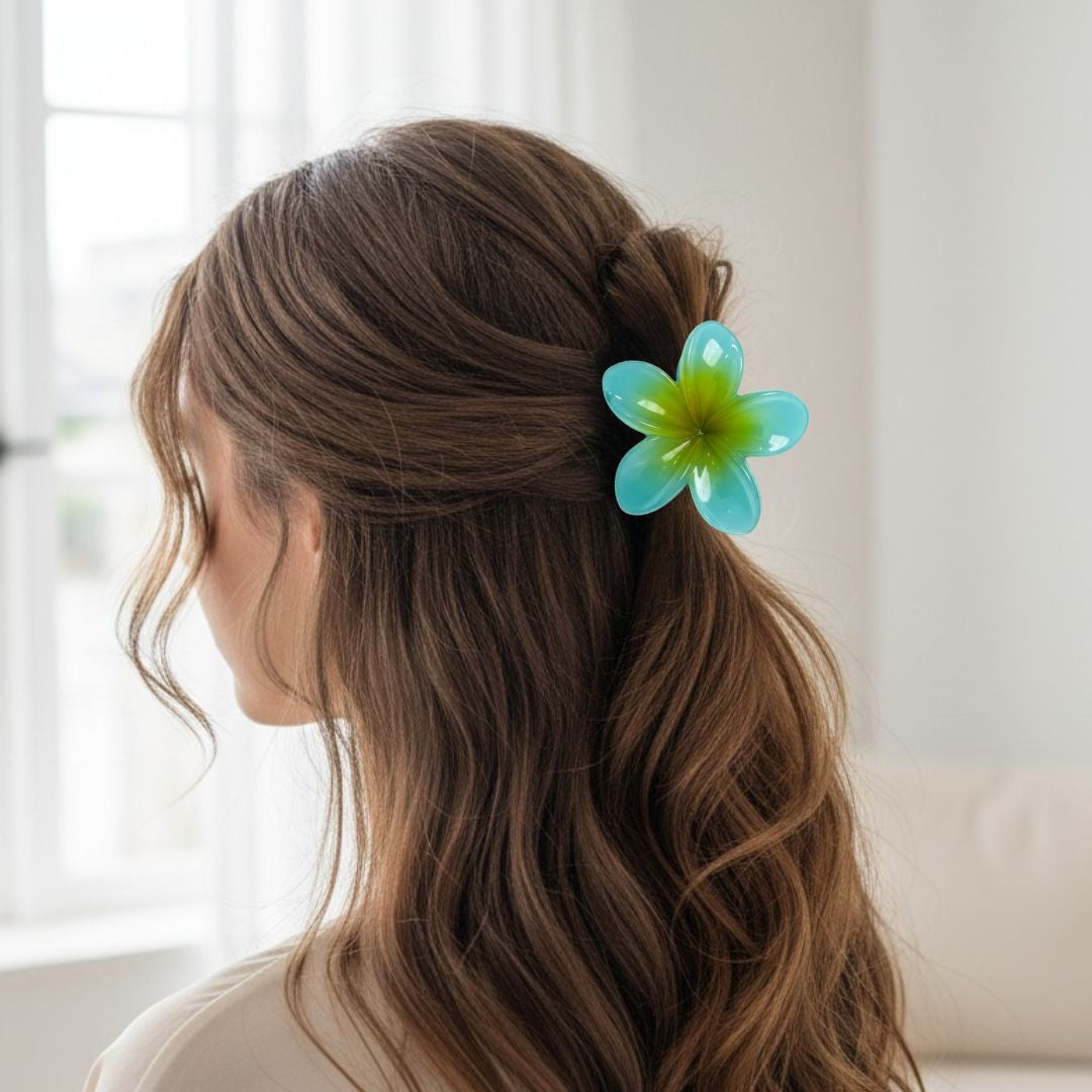 Radhu & Kabby Floral Pastel Hair Claw Clip for Women/Girls | Pack of 6 Stylish Flower Design Hair Accessor