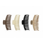 Load image into Gallery viewer, Radhu &amp; Kabby Matte Hair Claw Clip Set of 4 | Wide Tooth Strong Hold | Neutral Shades for Women