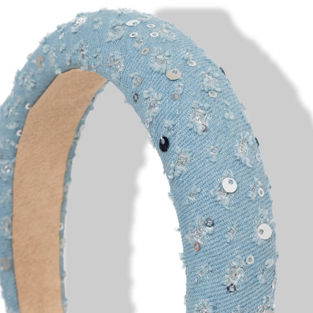 Radhu & Kabby Pack of 2 Denim Hairbands | Stylish Handmade Hair Accessories for Girls & Women