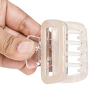 Load image into Gallery viewer, Radhu &amp; Kabby Claw Clips for Women/Girls | Minimalist Pastel Coloured Hair Clutchers | Set of 3 Ivory, Light Pink &amp; White