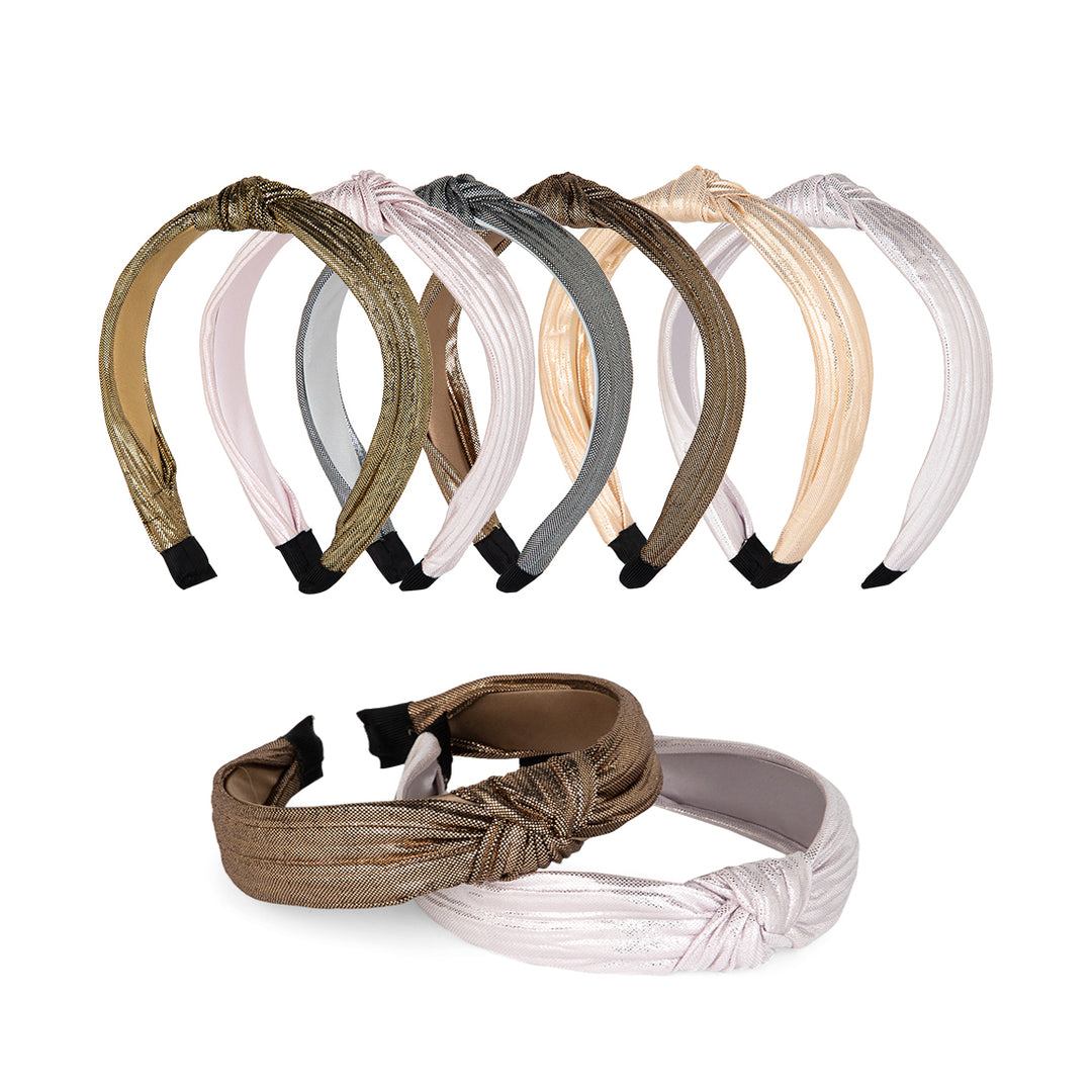 Radhu & Kabby Set of 6 Headband for Women | Fashionable and Comfortable Cross Knot Headbands | Daily Fashion Hair Accessory Set