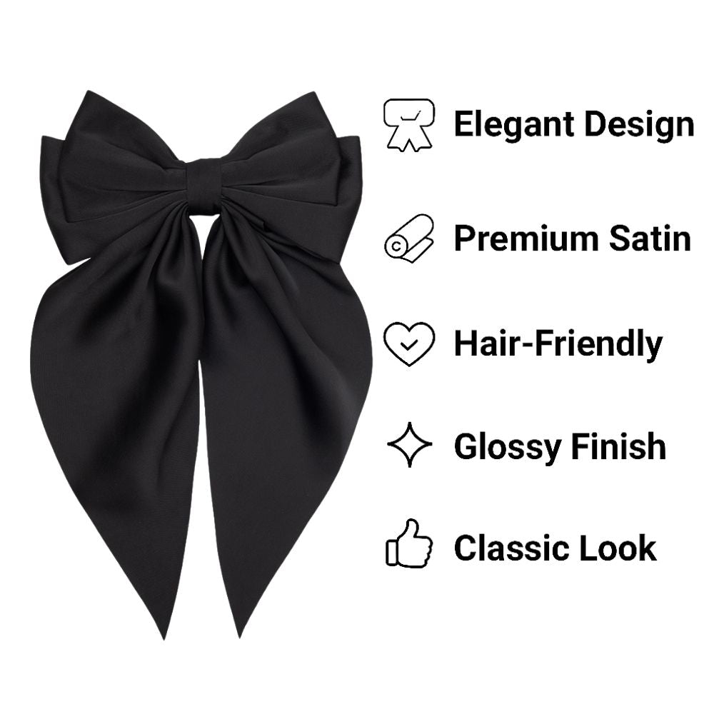 Classic Satin Hair Bow with Alligator Clip Pack of 2