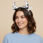 Load image into Gallery viewer, Radhu &amp; Kabby Cow Theme Headband | Fluffy Horns &amp; Ears | Ideal for Parties, Reels &amp; Dress-Up Vibes