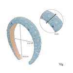 Load image into Gallery viewer, Radhu &amp; Kabby Pack of 2 Denim Hairbands | Stylish Handmade Hair Accessories for Girls &amp; Women