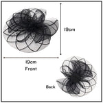 Load image into Gallery viewer, Radhu &amp; Kabby Fascinator Hat for Girls/Women | Set of 1 Black Hat with Pearl Design | Includes Alligator Clip &amp; Headband