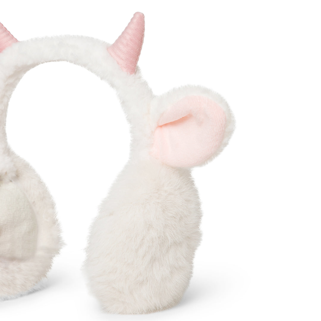 Radhu & Kabby Adorable Pink Horn Plush Earmuffs | Cozy, Soft & Warm Winter Ear Warmer