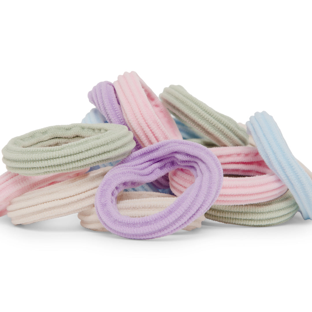 Radhu & Kabby Premium Rubber Bands | Pack of 20 | Multicolor & Stretchable Hair Accessories for Girls & Women