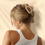 Load image into Gallery viewer, Radhu &amp; Kabby Pack of 4 Matte Hair Claw Clips | Strong Hold Jaw Clips for Women | Minimal Everyday Hair Accessories Set