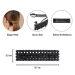 Load image into Gallery viewer, Matte Black Barrette Hair Clip Hair Accessory for Women 1 Piece