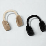 Load image into Gallery viewer, Radhu &amp; Kabby Winter Plush Earmuffs Combo | Soft Black &amp; Beige Faux Fur Ear Warmers | Pack of 2