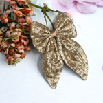 Load image into Gallery viewer, Stylish Hair Bow Clip for Women/Girls Golden Colour Set of 1
