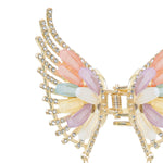 Load image into Gallery viewer, Butterfly Hair Clutcher with Pearl Chain - Golden