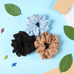 Load image into Gallery viewer, Fancy Hair Scrunchies for Women/Girls Pack of 3