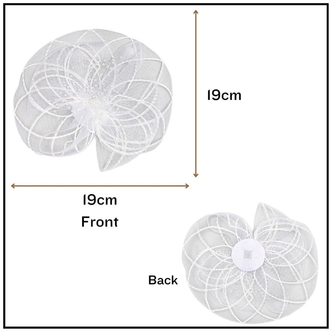 Radhu & Kabby Fascinator Hat for Girls/Women | Includes Alligator Clip & Headband | Hair Accessory for Weddings, Parties & Special Occasions