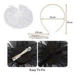 Load image into Gallery viewer, Radhu &amp; Kabby Fascinator Hat for Girls/Women | Includes Alligator Clip &amp; Headband | Hair Accessory for Weddings, Parties &amp; Special Occasions