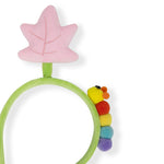 Load image into Gallery viewer, Plush Kids Hairband with Rainbow Caterpillar &amp; Pink Flower Design
