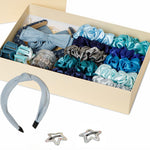 Load image into Gallery viewer, Radhu &amp; Kabby Festive Gift Hamper | Satin Scrunchies, Hairbands, Bows &amp; Clutchers Set for Girls &amp; Women | Elegant Hair Accessories Combo Box