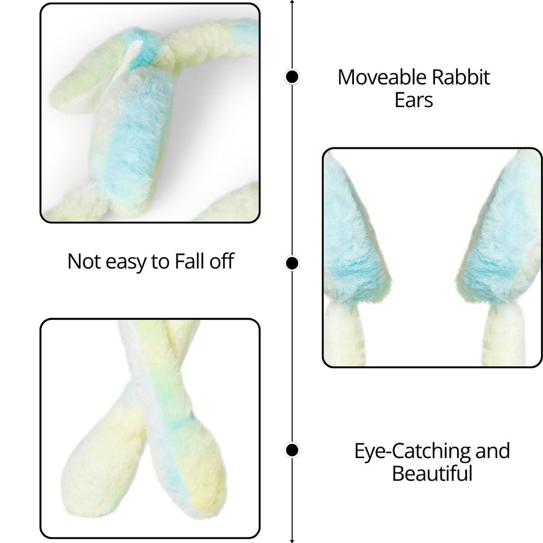 Radhu & Kabby Plush Bunny Ear Muff | Soft Winter Ear Warmer with Long Fluffy Ears | Pack of 1