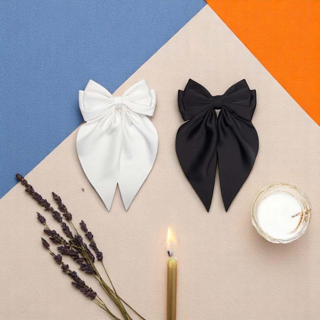 Classic Satin Hair Bow with Alligator Clip Pack of 2