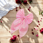Load image into Gallery viewer, Pink Pleated Hair Bow Clip – Elegant Accessory for All Occasions Pack of 1