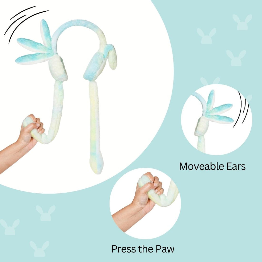 Radhu & Kabby Plush Bunny Ear Muff | Soft Winter Ear Warmer with Long Fluffy Ears | Pack of 1