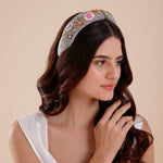 Load image into Gallery viewer, Handmade Floral Embroidered Hairband for Girls &amp; Women
