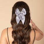 Load image into Gallery viewer, Hair Bows Set of 2 - Black and White
