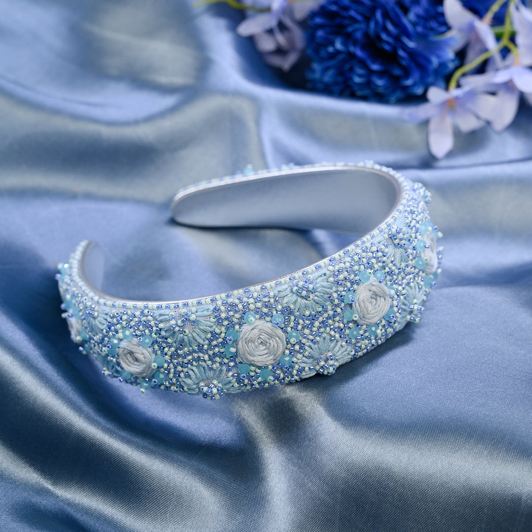 Hairband with Blue Embellishments for Girls & Women